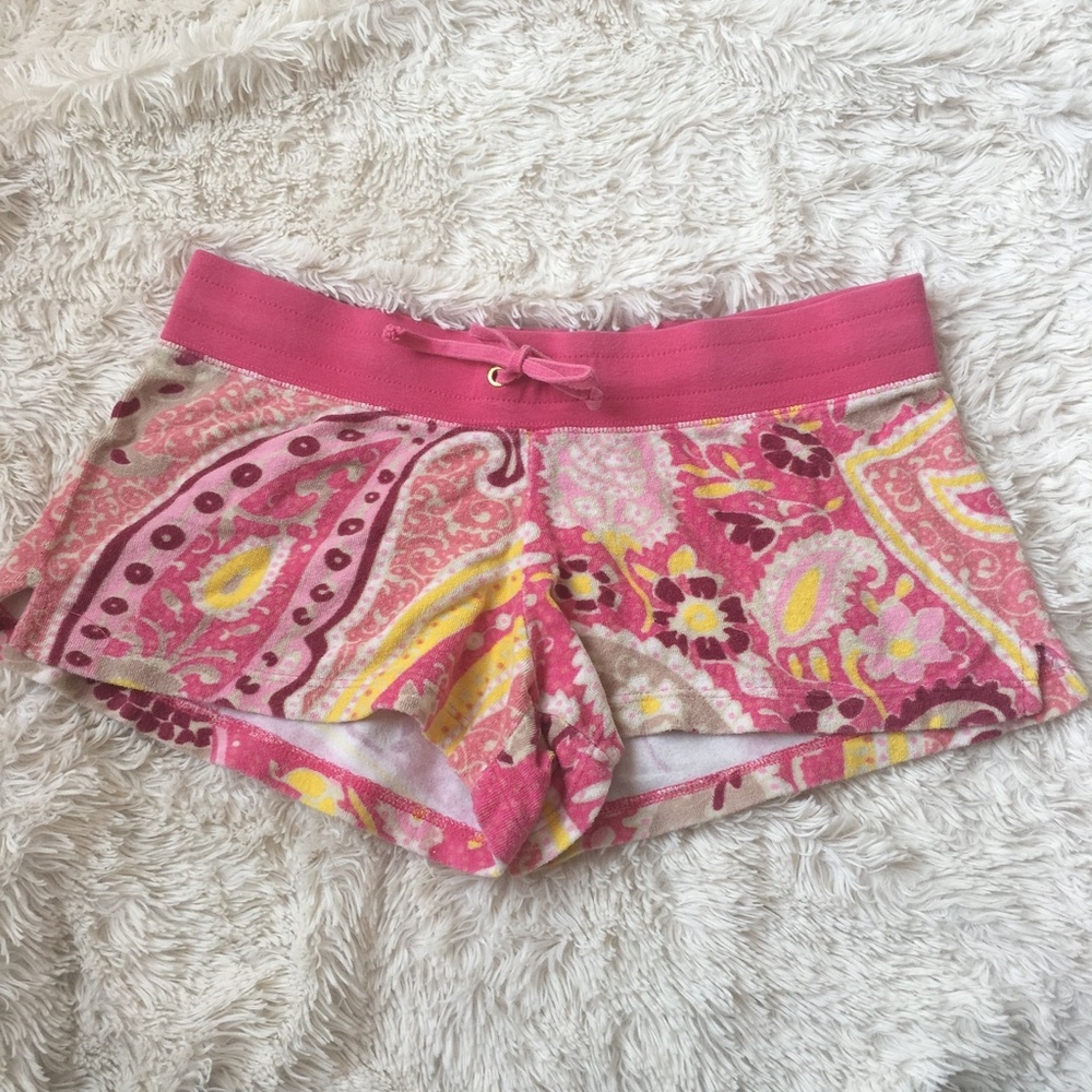Juicy Couture: Paisley Print Terry Shorts